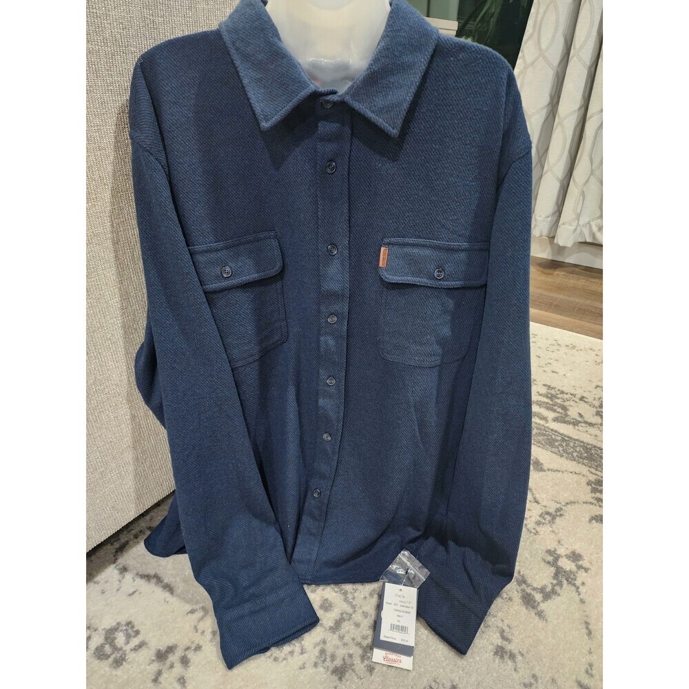 NEW Chaps Men's XL Lakeland Flannel Shirt Evergreen Blue Black